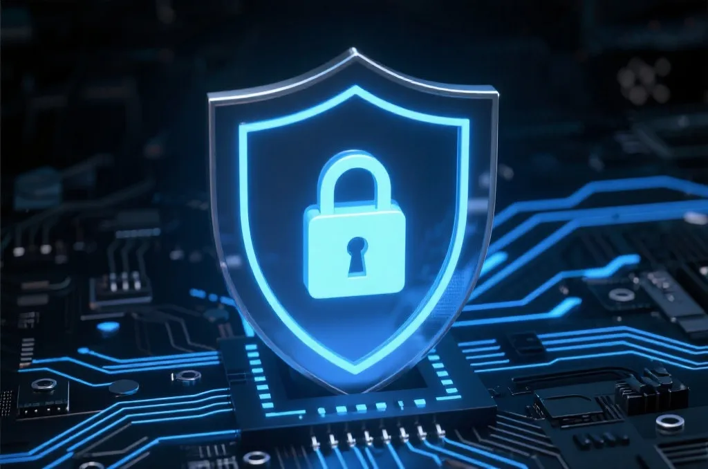 代表网络安全的数字加密盾牌与锁，寓意资金与隐私双重保障